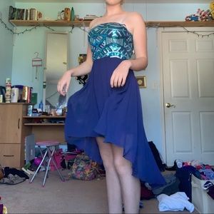 Not worn blue homecoming dress